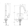 Смеситель VITRA ROOT ROUND для кухни, медь A4274226EXP